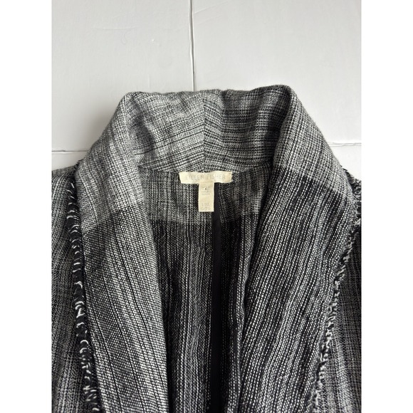 Eileen Fisher Hazy Blocks Organic Cotton Shawl Collar Jacket Sz L/XL Lagenlook - Picture 8 of 13